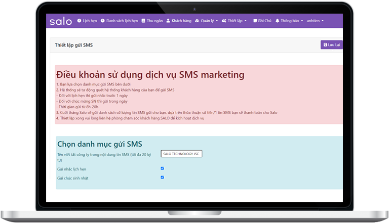 SMS Marketing tự động