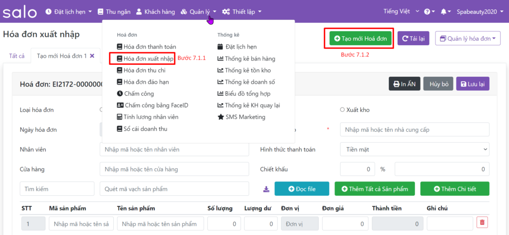 Bước 7.1.1