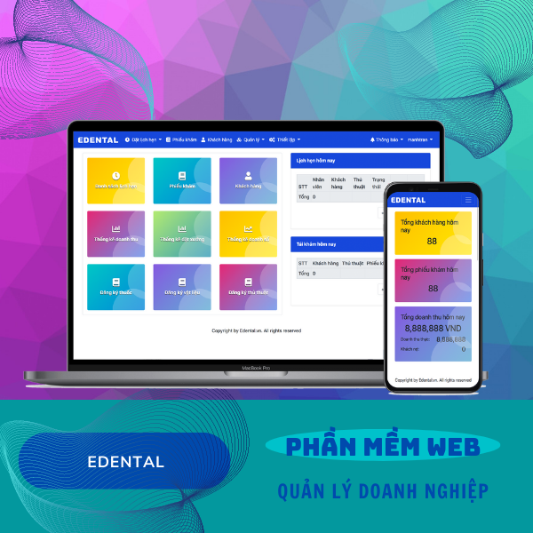 Webapp Edental quản lý doanh nghiệp